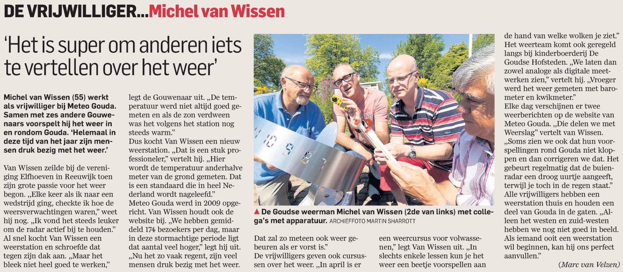 De vrijwilleger... Michel van Wissen